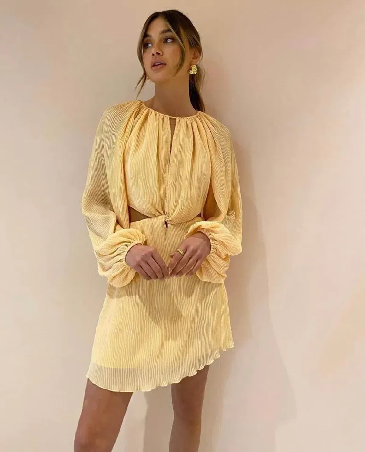 Issy Hummingbird Mini Dress in Rockmelon Size 6 - Image 3