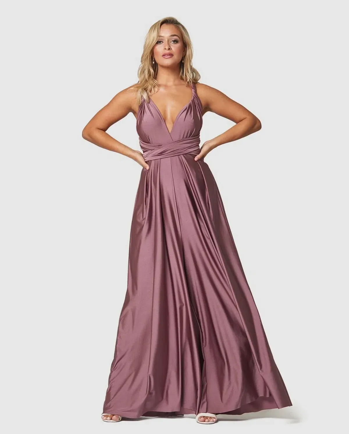Tania Olsen Petra Formal Jumpsuit Tea Rose Size 8 - Image 1