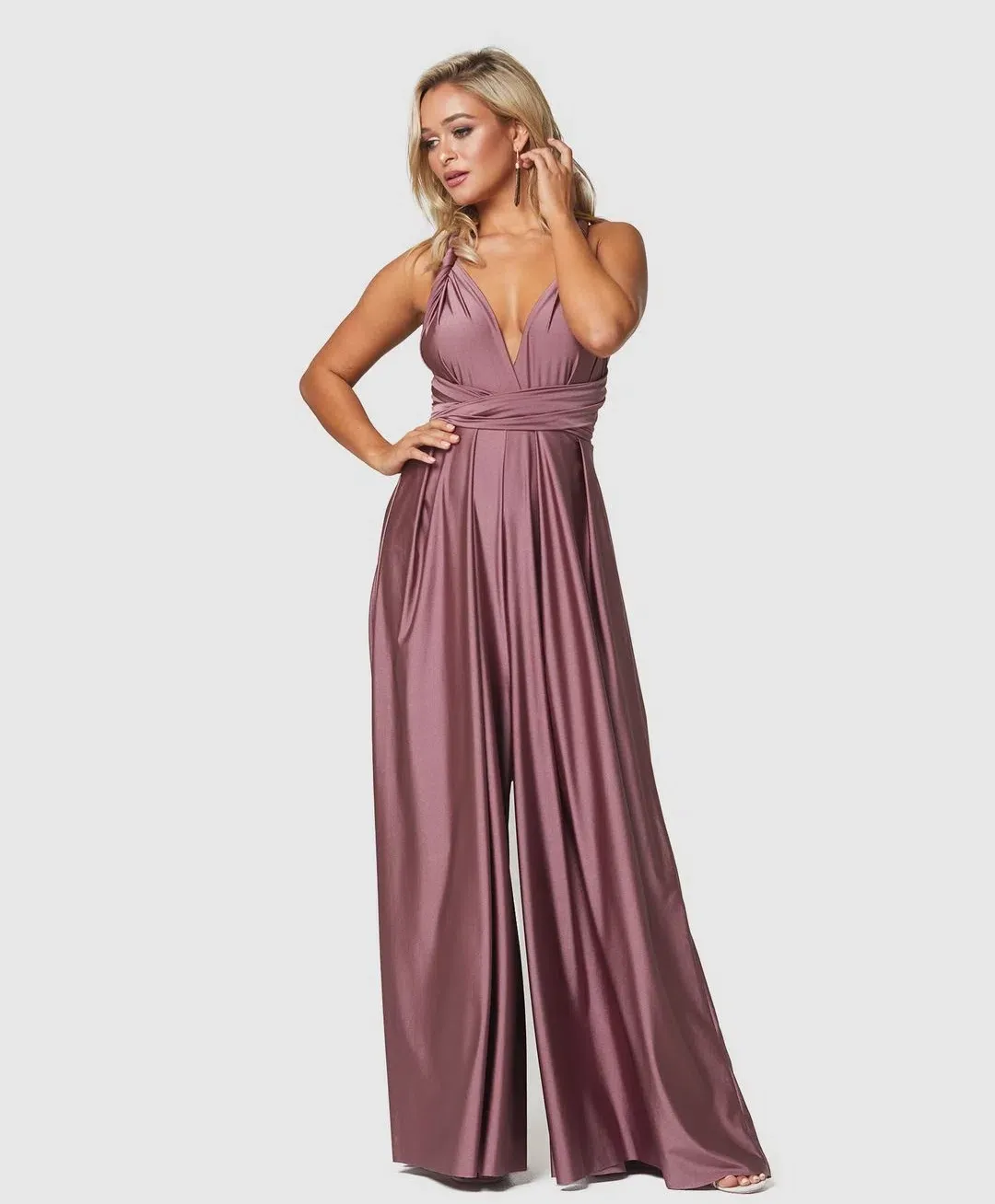 Tania Olsen Petra Formal Jumpsuit Tea Rose Size 8 for rent on The Volte - main image