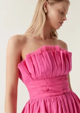 Aje Whisper Layered Mini Dress Brilliant Pink Size 10 for rent on The Volte - image 4