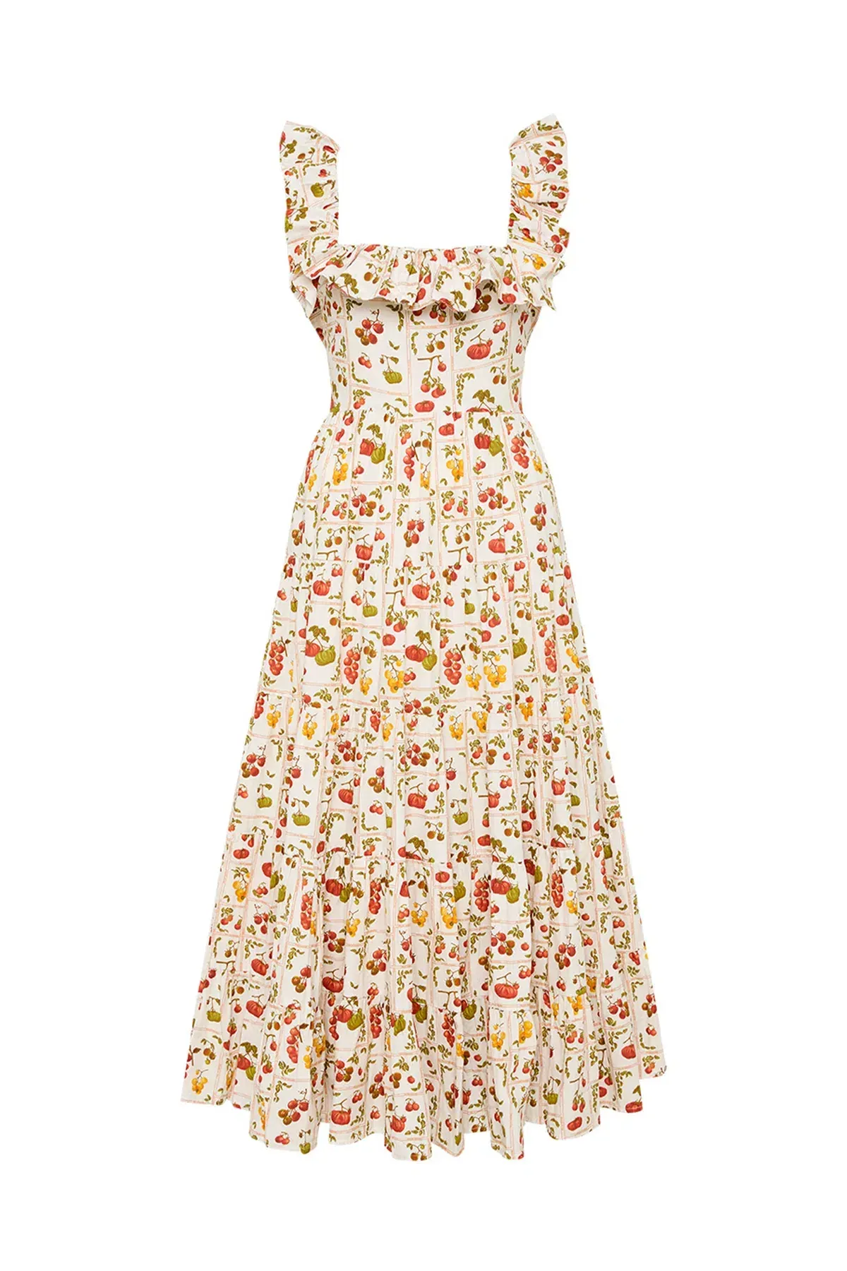 Palm Noosa Leon Dress in Tomato Tiles Print Size 6 - Image 6