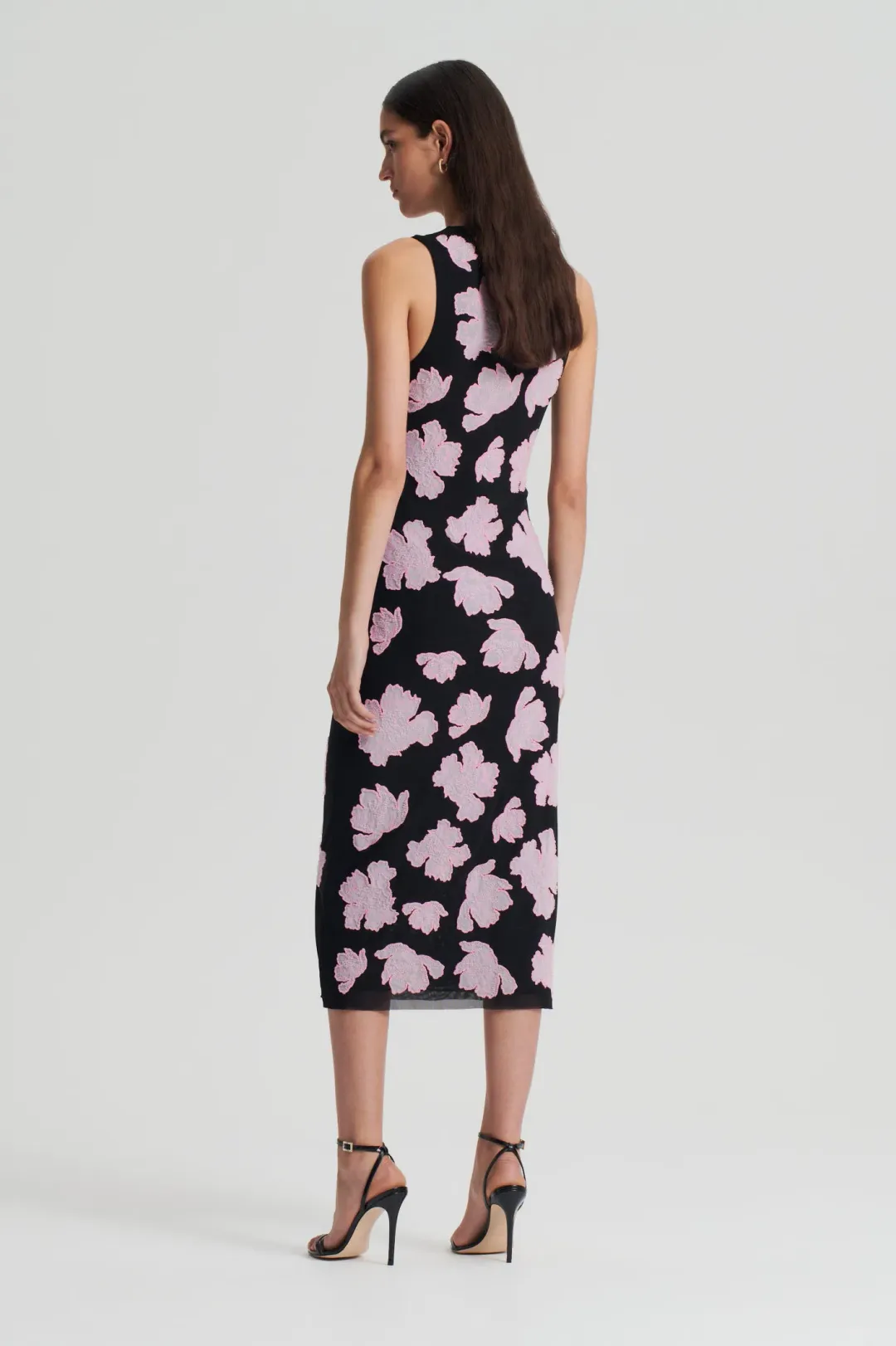 Scanlan Theodore Embroidered Floral Mesh Dress Size 6 for rent on The Volte - main image