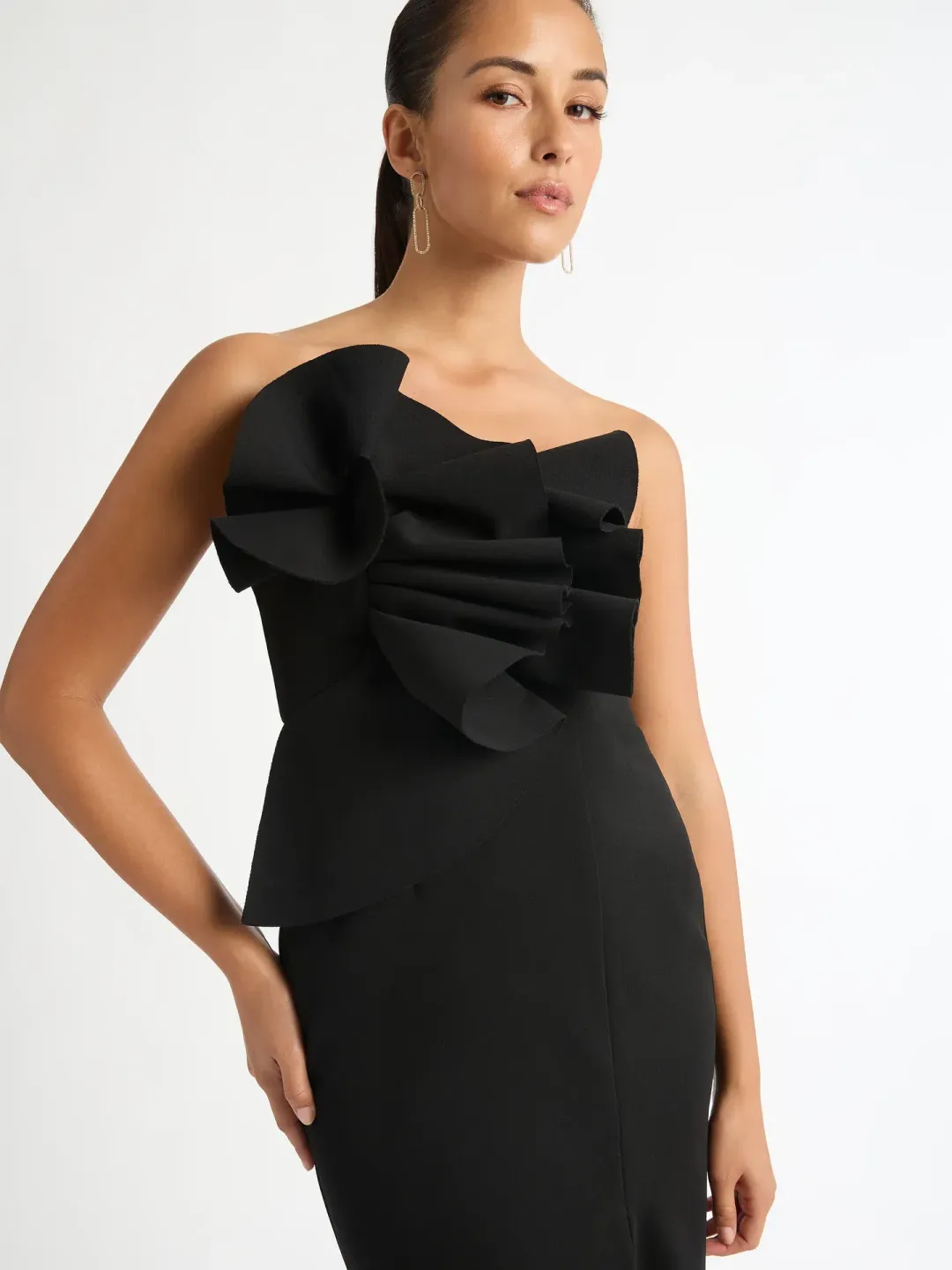 Sheike Origami Dress Black Size 16 for rent on The Volte - main image