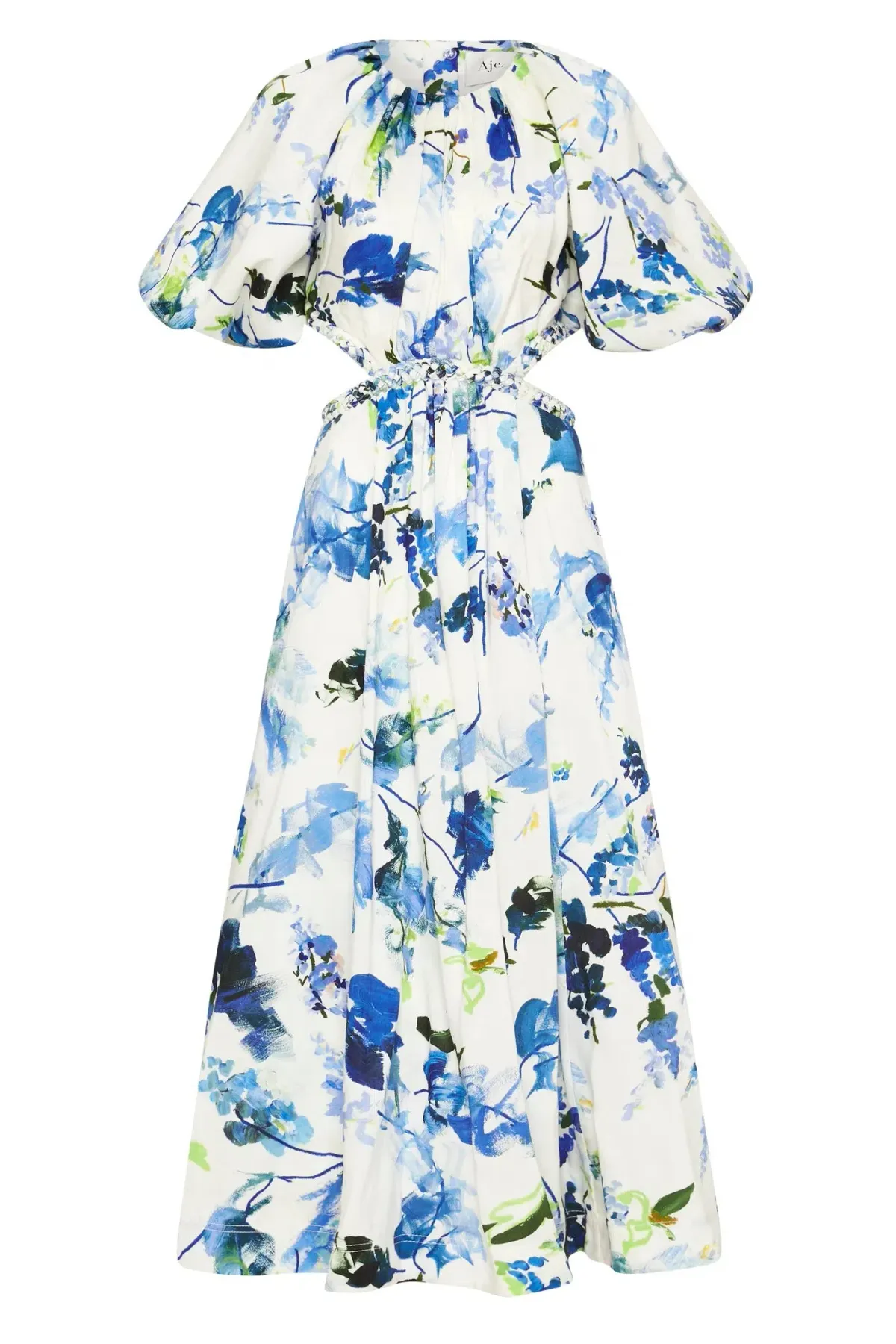 Aje Capucine Puff Sleeve Midi Dress Lavenders of Provence Size 14 - Image 4