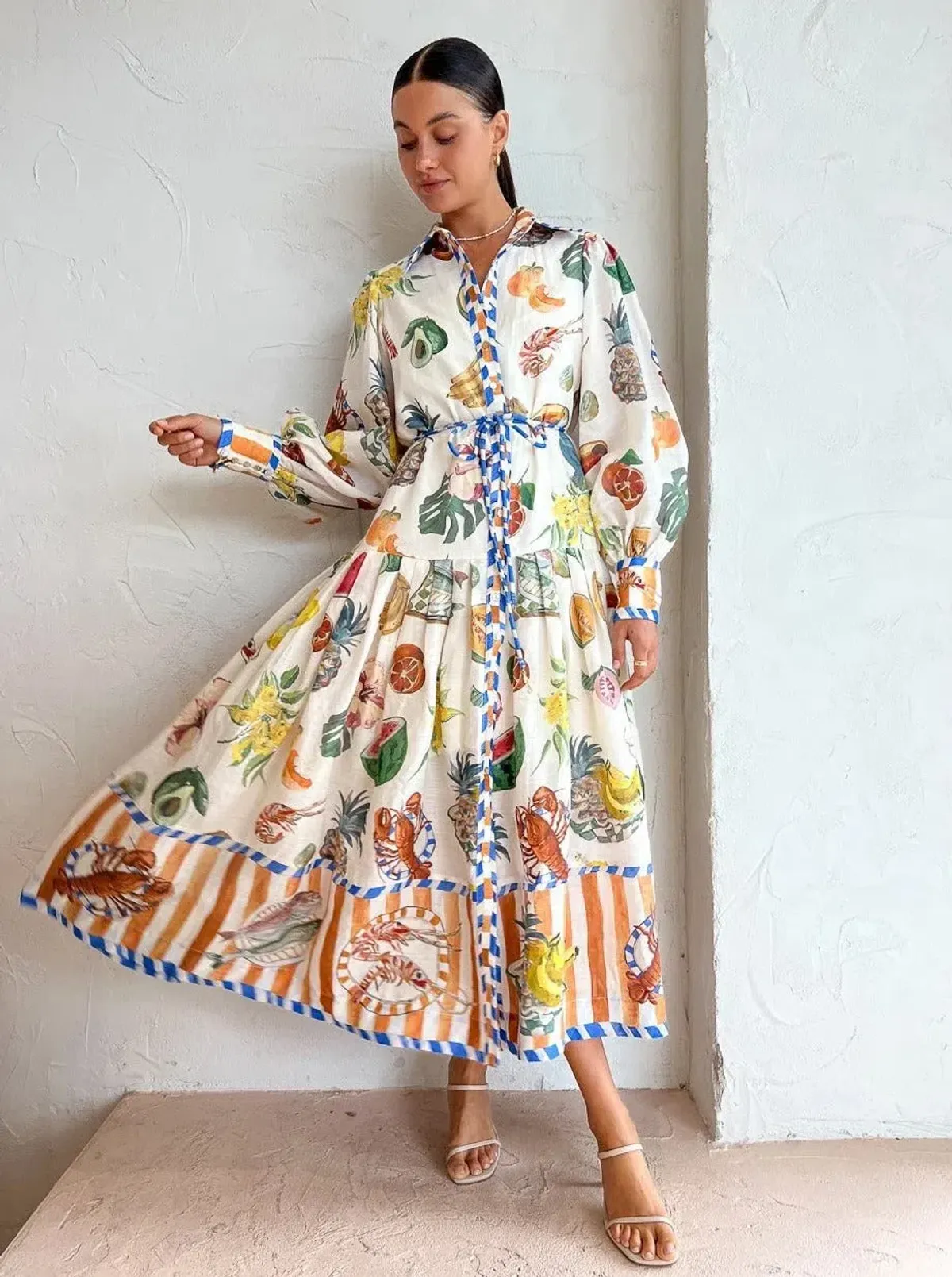 Alemais Theo Shirt Dress Multi Print Size 8 - Image 1