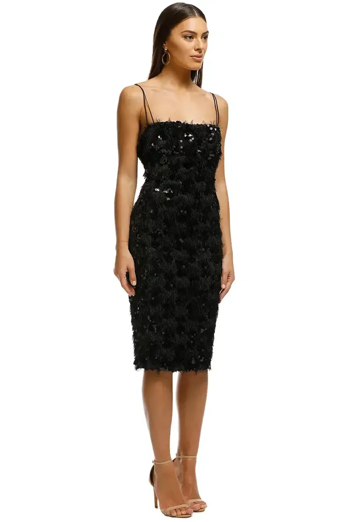 Carla Zampatti Romance of Rome Slip Dress in Black Size 12 - Image 1