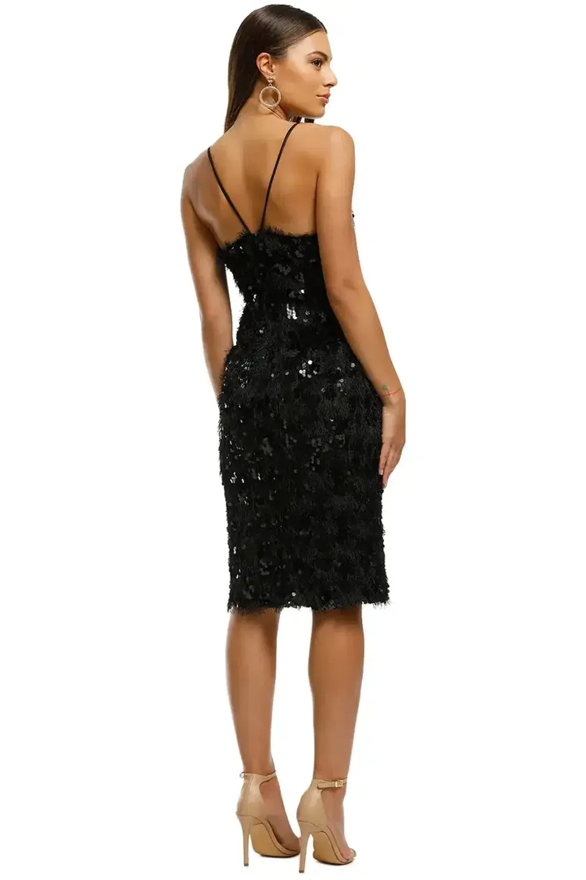 Carla Zampatti Romance of Rome Slip Dress in Black Size 8 - Image 3