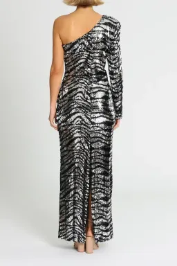 Carla Zampatti Wild About You Gown in Silver Size 10 for rent on The Volte - image 4