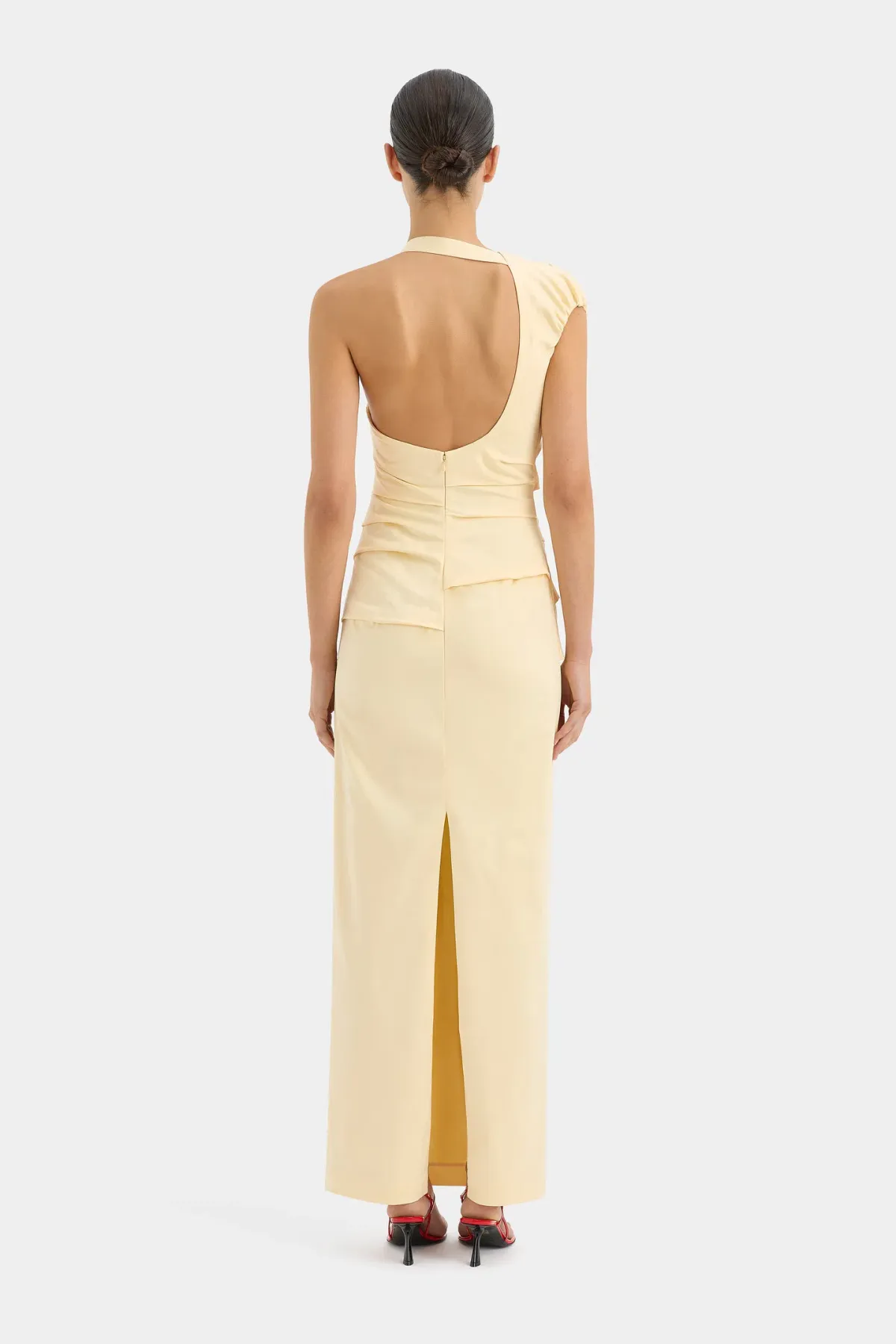 Sir The Label Giacomo Gathered Gown Yellow Size 2/AU 10 - Image 2