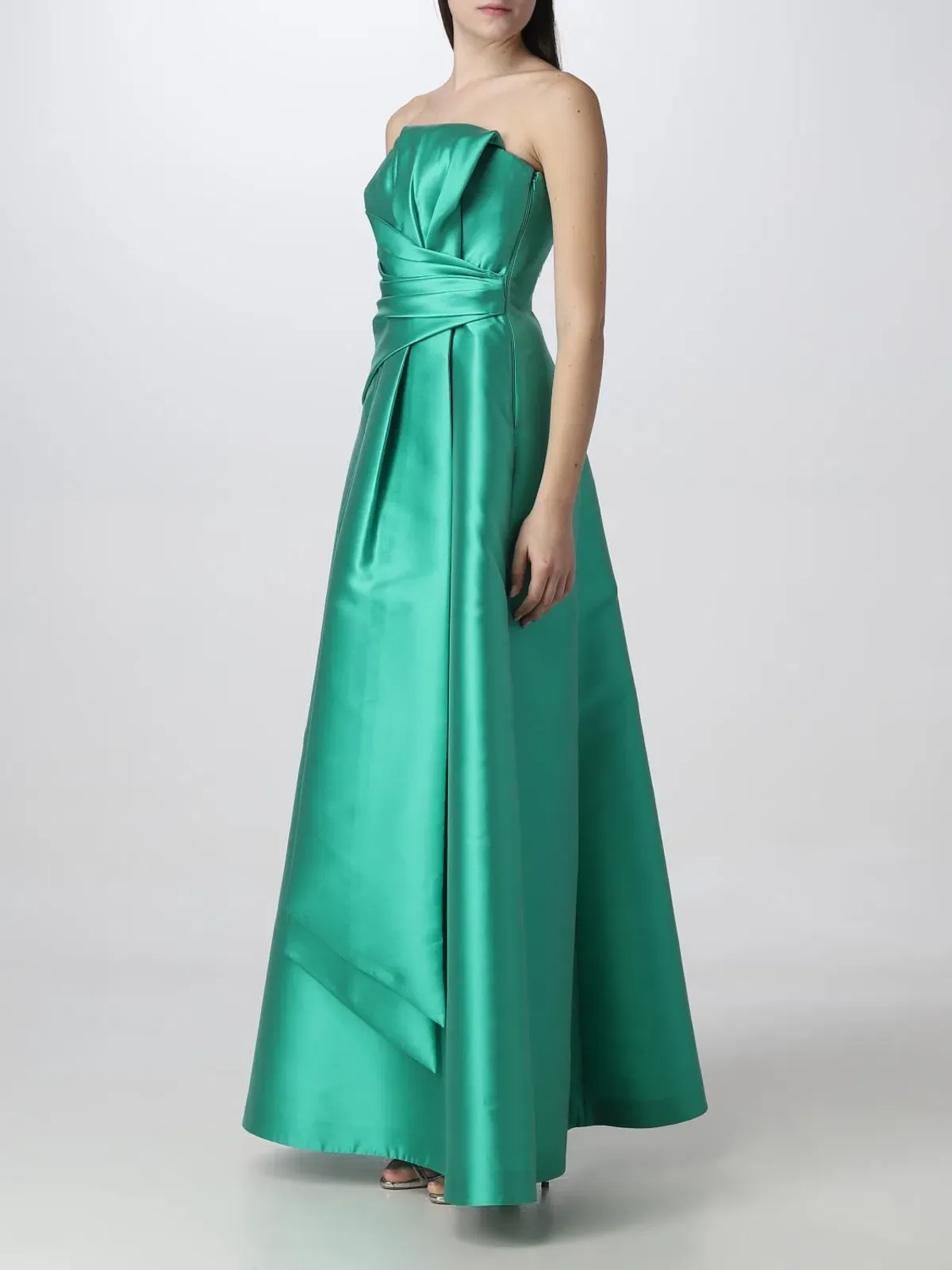 Alberta Ferretti Strapless Gown Green Size 8 - Image 3