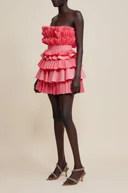 Acler Elsher Mini Dress Rouge Size 6 for rent on The Volte - image 2