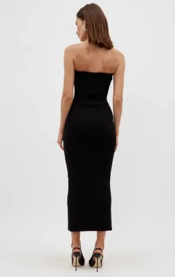 Christopher Esber Slashed Knit Strapless Dress Black Size S/Au 8 for rent on The Volte - image 3