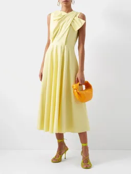 Roksanda Brigitte Midi Dress Yellow Size 14 for rent on The Volte - image 1