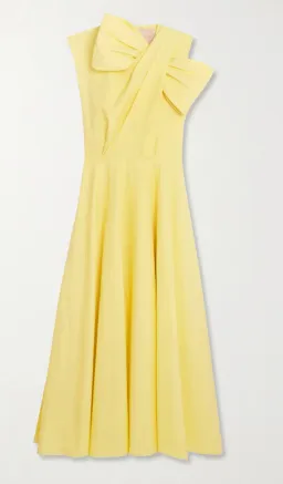 Roksanda Brigitte Midi Dress Yellow Size 14 for rent on The Volte - image 3