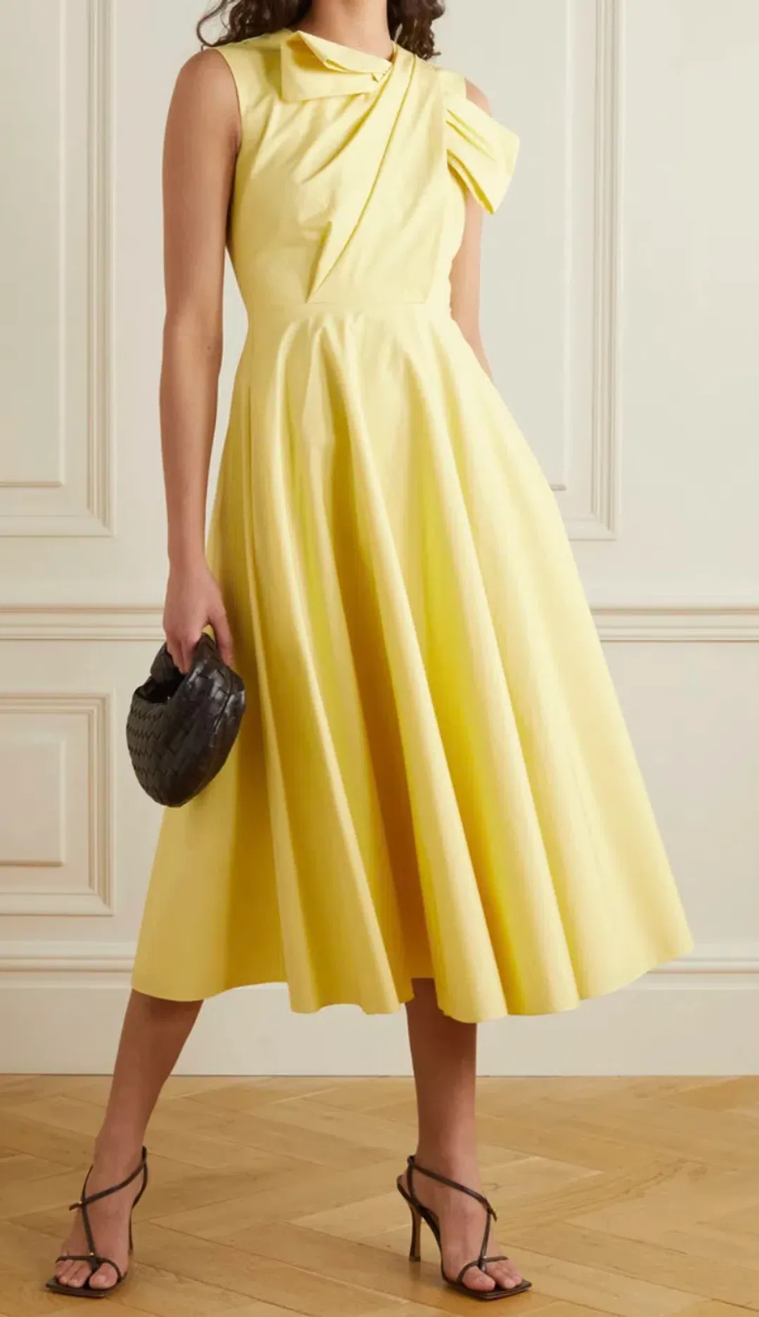 Roksanda Brigitte Midi Dress Yellow Size 14 for rent on The Volte - main image