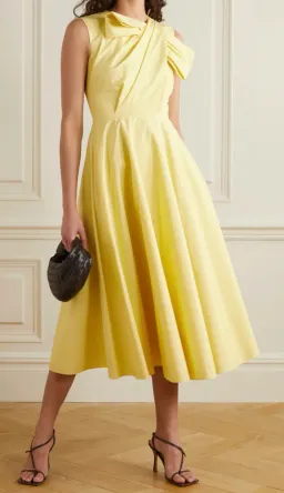 Roksanda Brigitte Midi Dress Yellow Size 14 for rent on The Volte - image 2