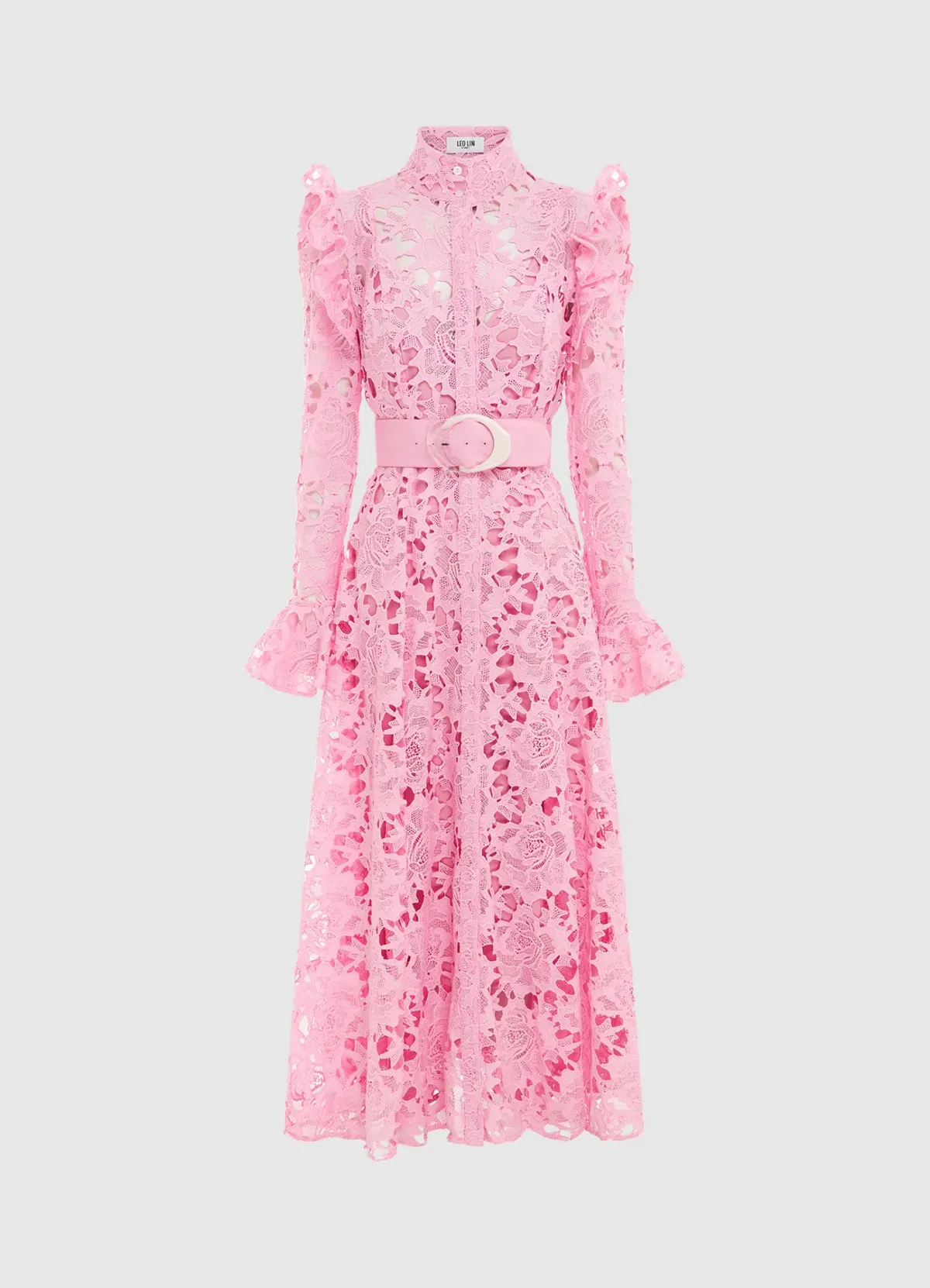 Leo Lin Aliyah Midi Dress Candy Pink Size 12 - Image 4