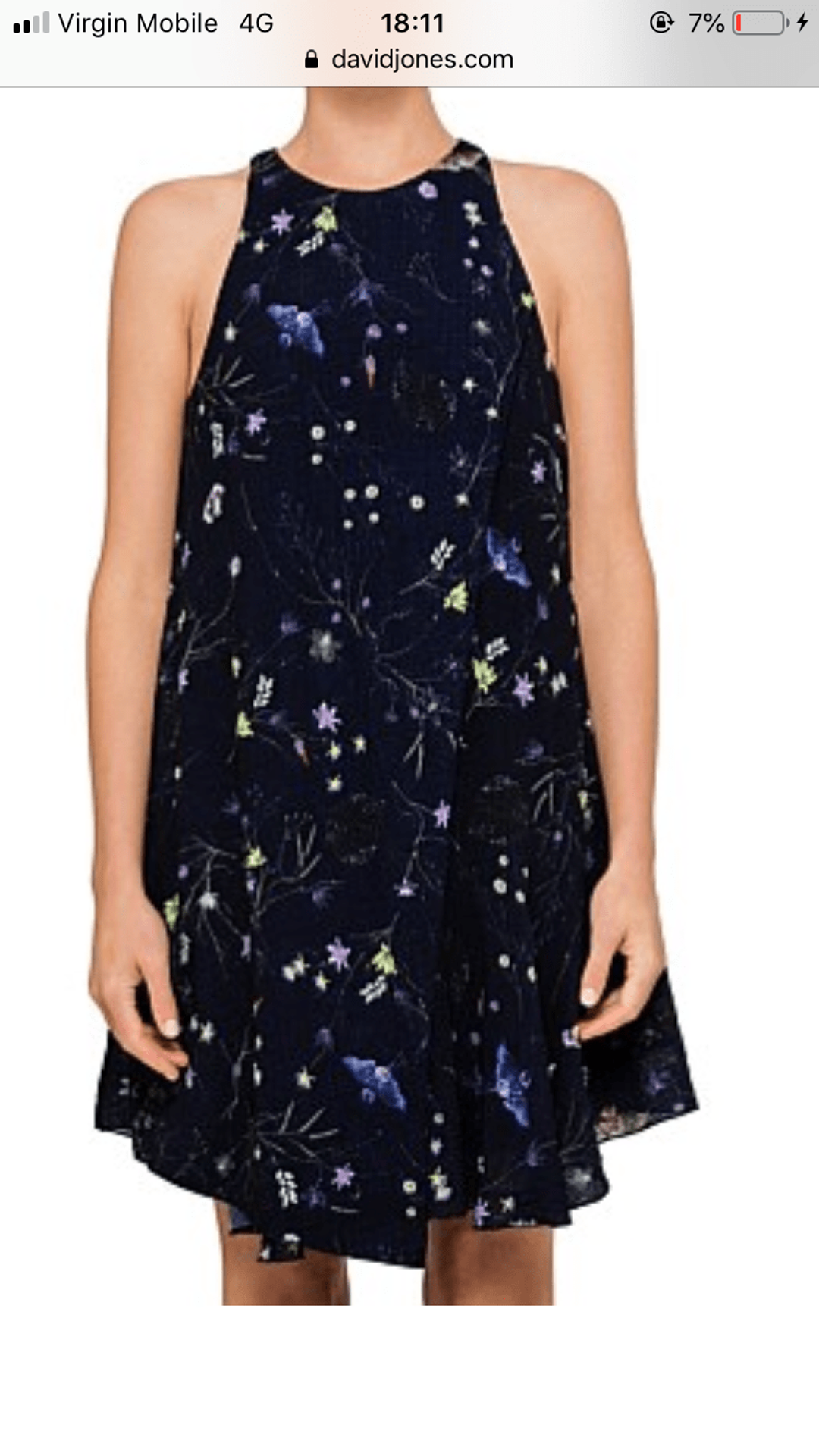 Camilla & Marc Xane mini dress black print size 10 for rent on The Volte - main image