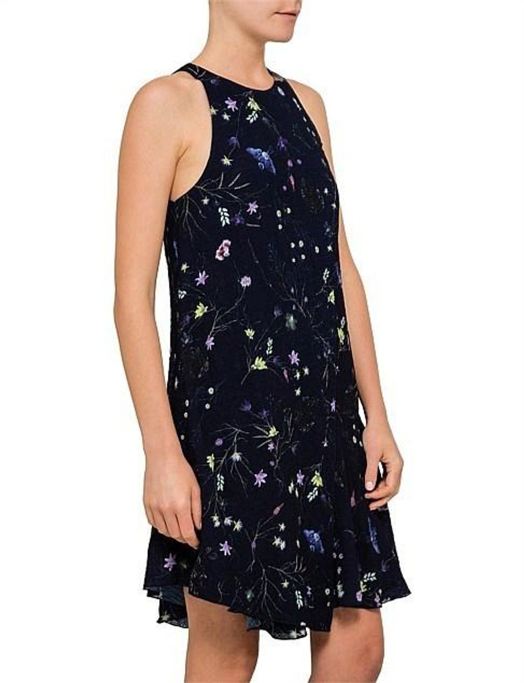Camilla & Marc Xane mini dress black print size 10 for rent on The Volte - main image
