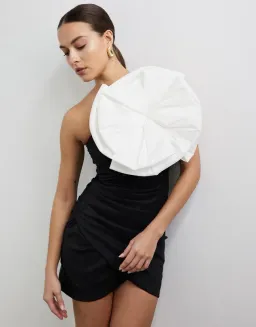 Rachel Gilbert Evana Mini Dress Black Size 1 / AU 8 for rent on The Volte - image 2