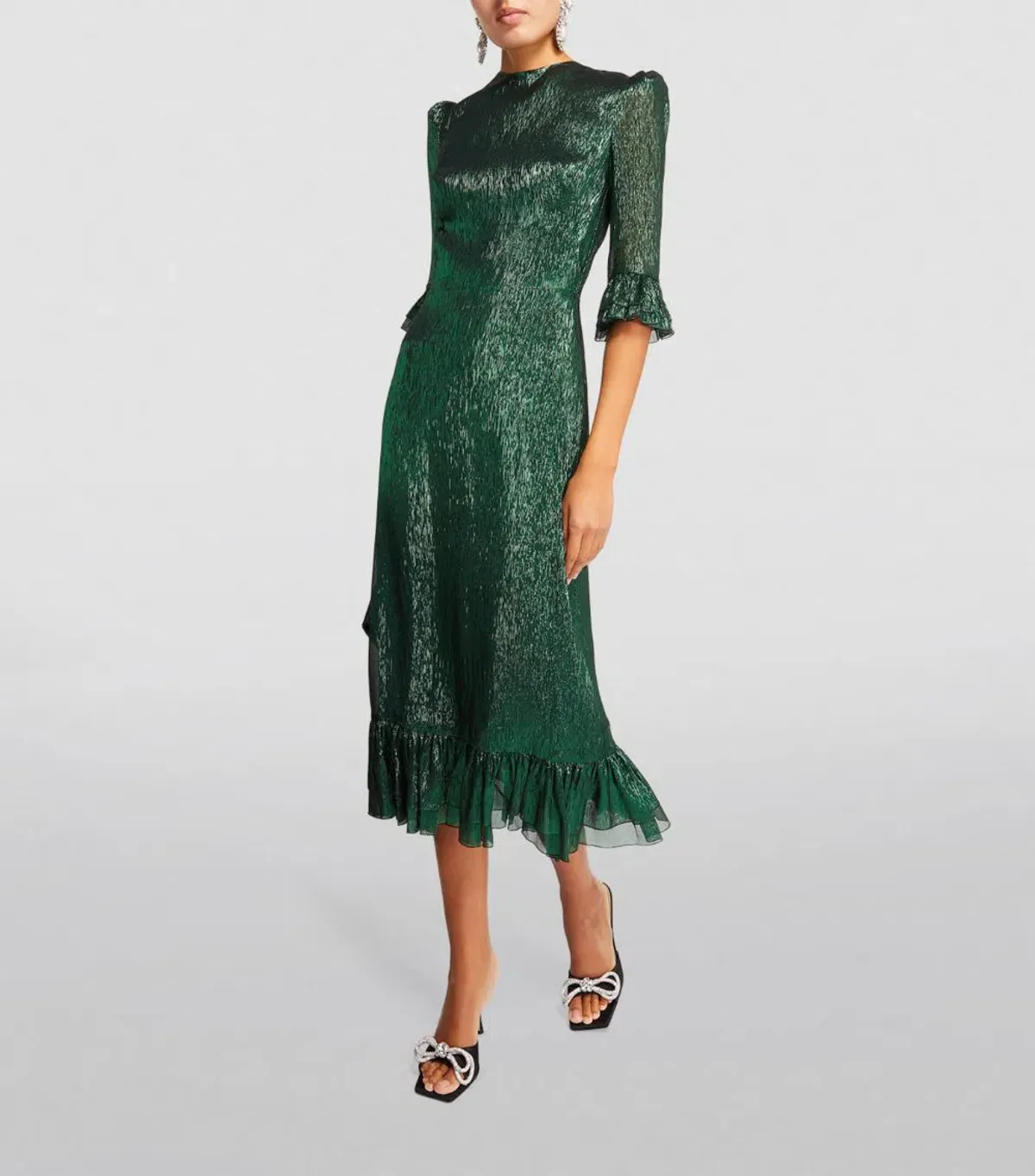 The Vampire's Wife Falconetti Midi Dress Green Size 10 for rent on The Volte - main image