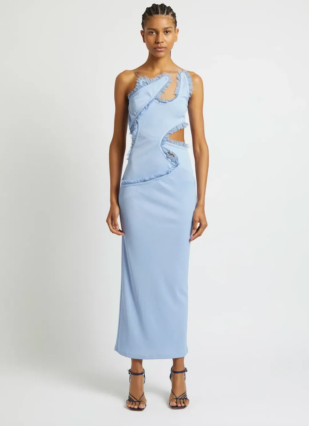 Christopher Esber Carina Interlinked Dress Blue Size 10 for rent on The Volte - main image