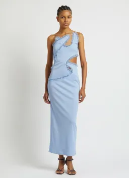 Christopher Esber Carina Interlinked Dress Blue Size 10 for rent on The Volte - image 2