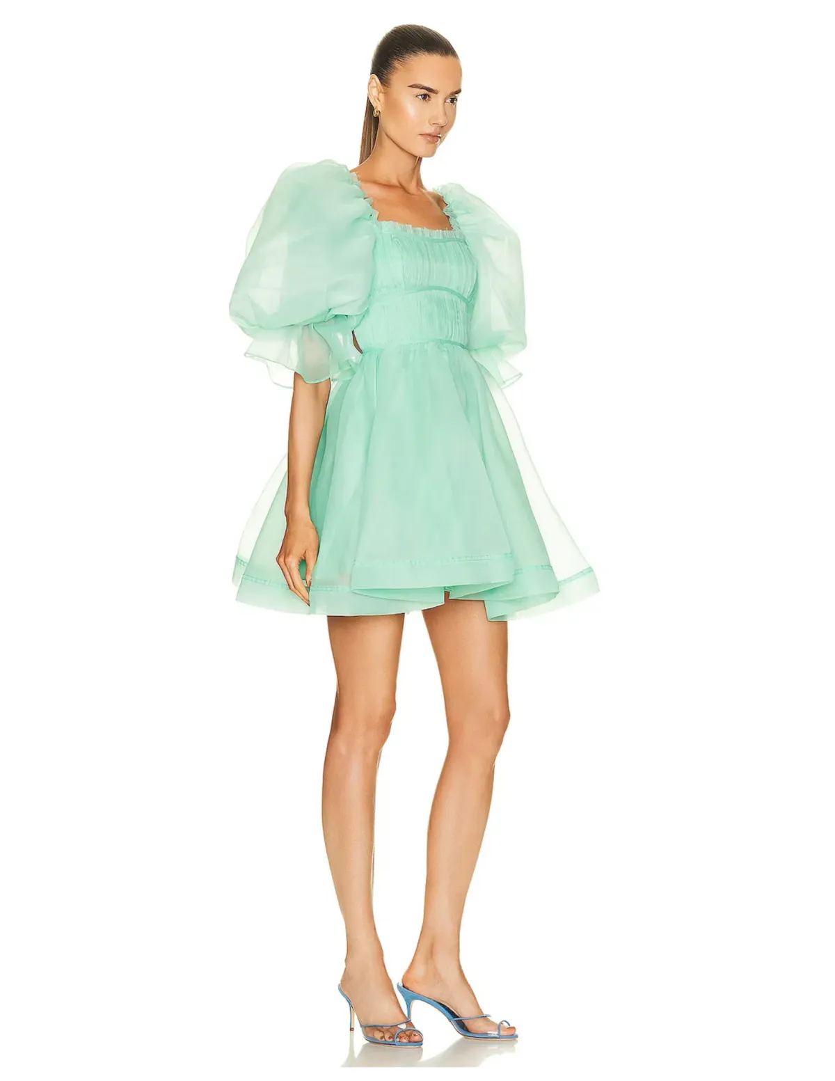 Aje Astrid Tie Back Mini Dress in Green Size 10 - Image 1