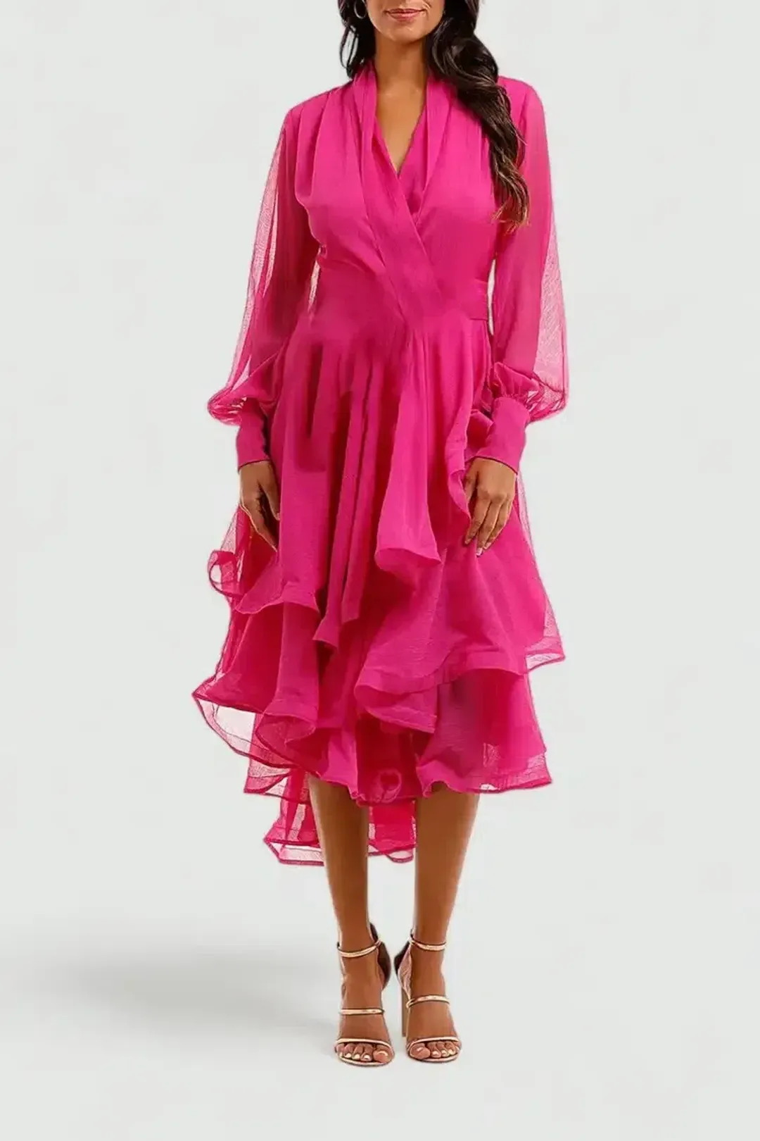 Elliatt Cuba Midi Dress in Orchid Size 12 for rent on The Volte - main image