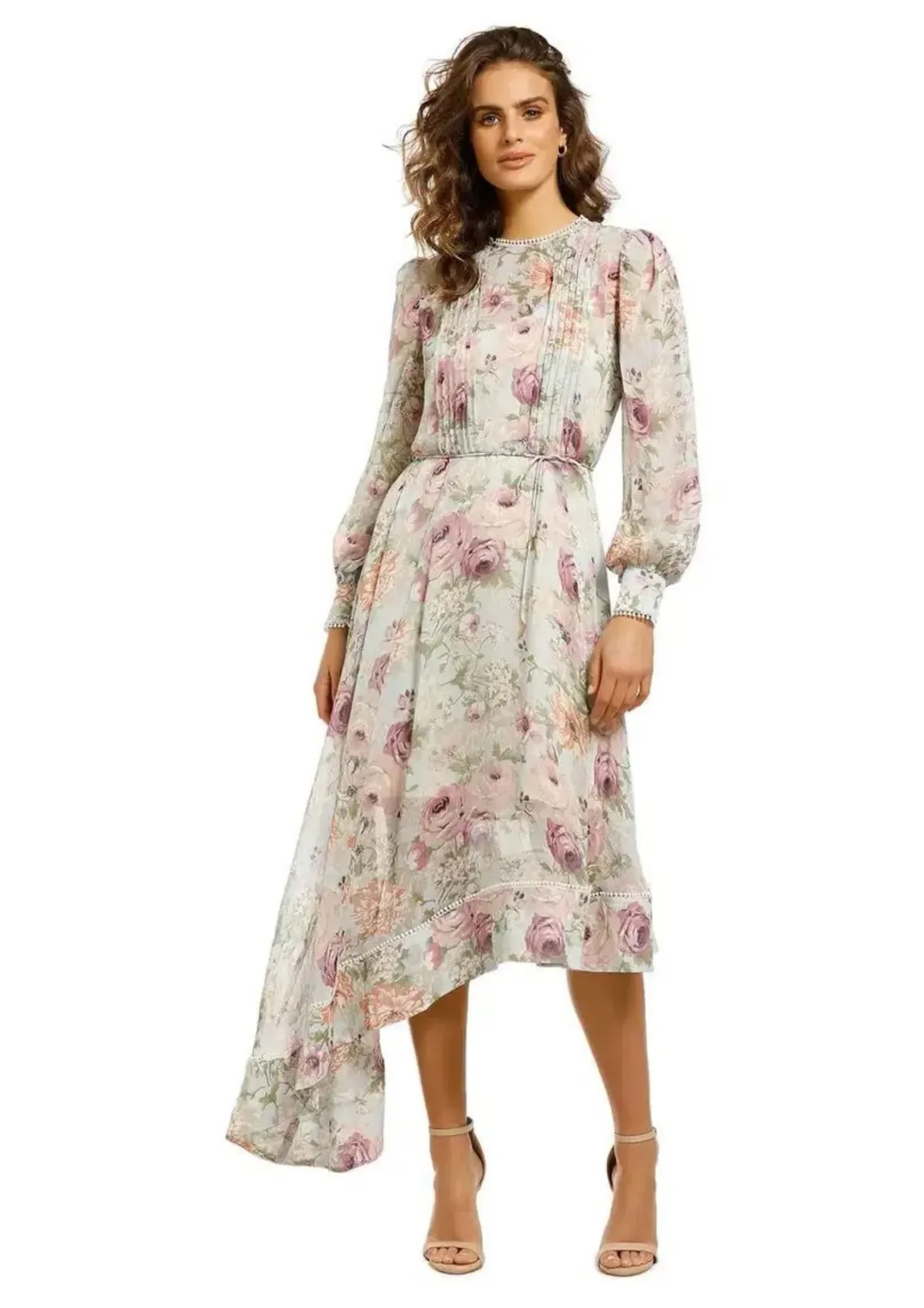 Elliatt Karishma Midi Dress in Multi Floral Size 10 - Image 1