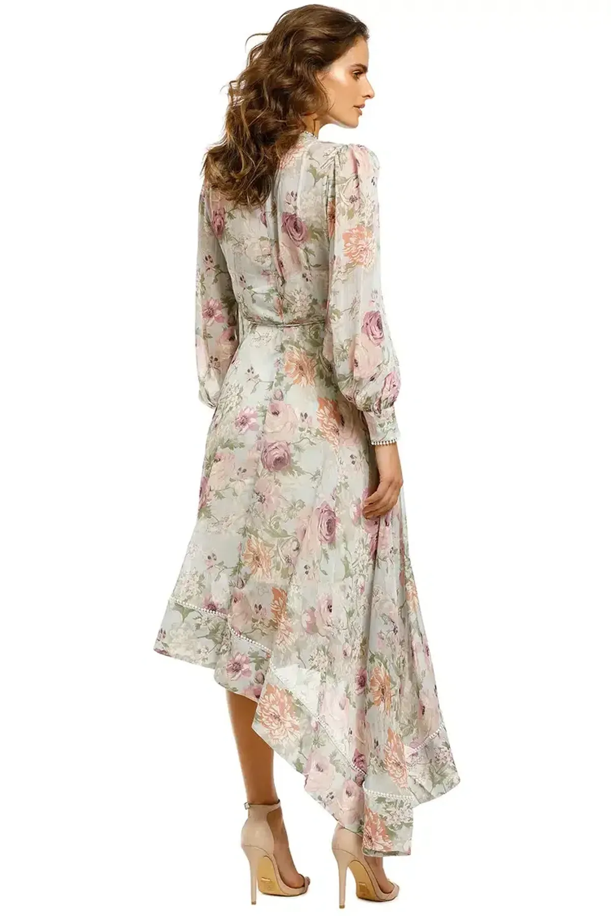 Elliatt Karishma Midi Dress in Multi Floral Size 12 - Image 3
