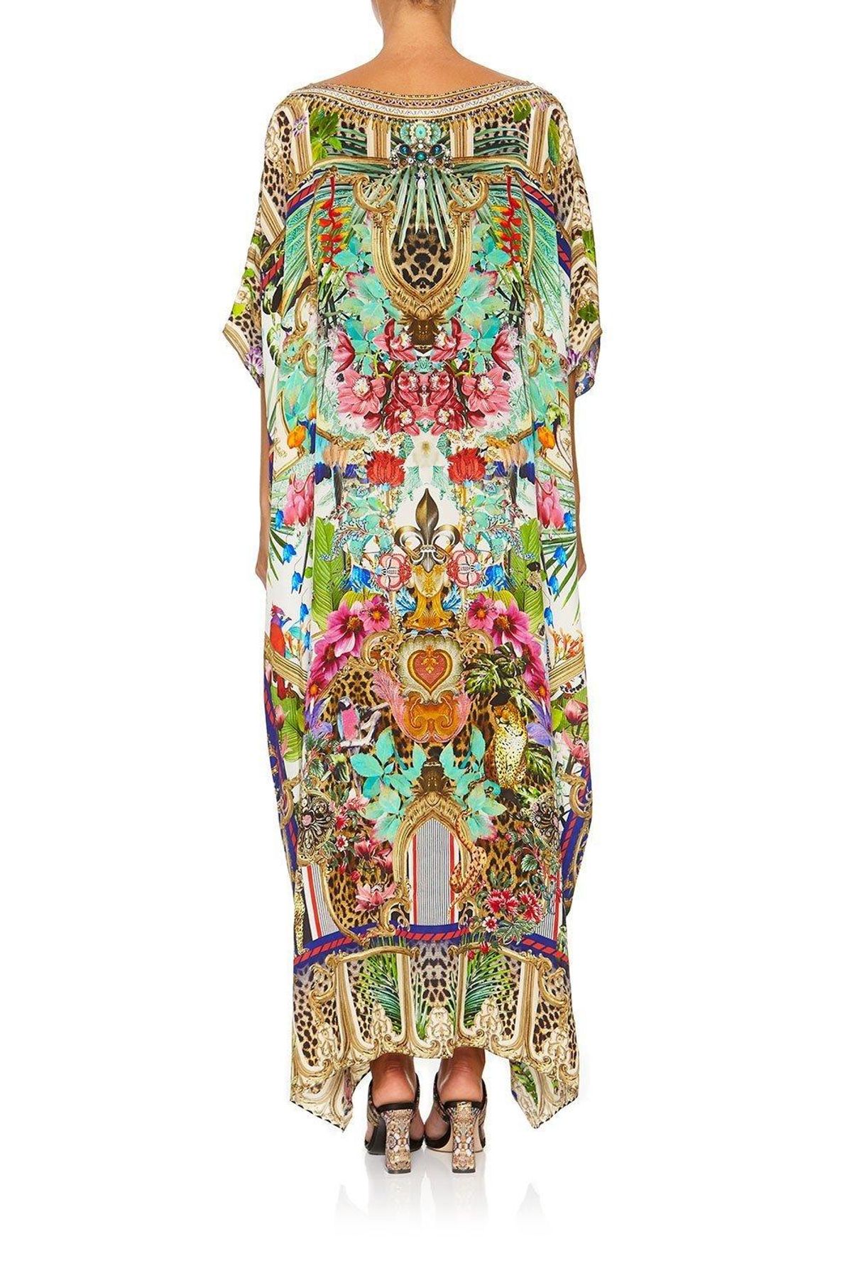 Camilla Champagne Coast Round Neck Kaftan One Size - Image 10