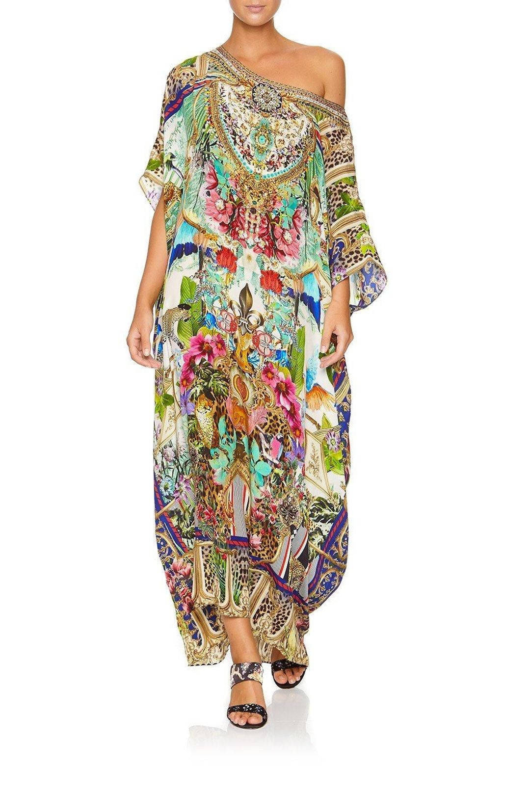 Camilla Champagne Coast Round Neck Kaftan One Size for rent on The Volte - main image