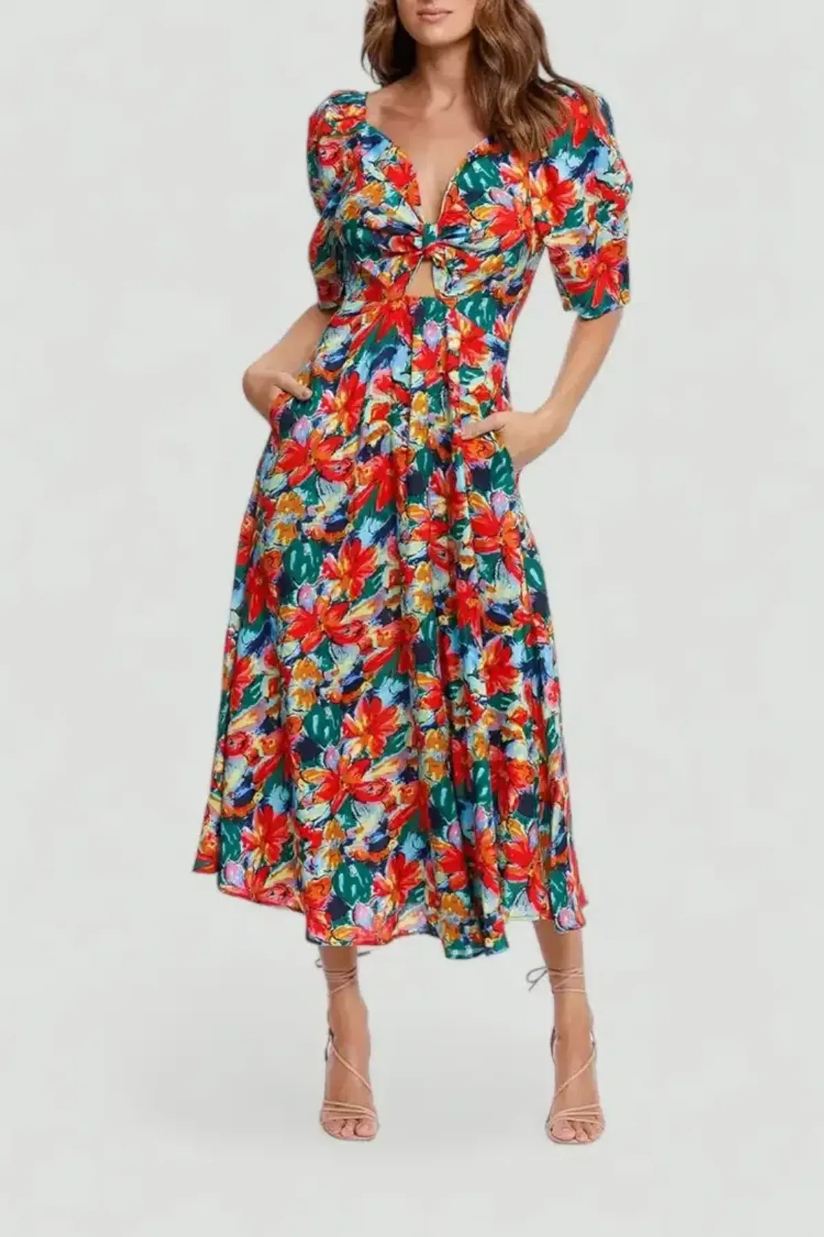 Elliatt Lexi Midi Dress Floral Size 14 - Image 1