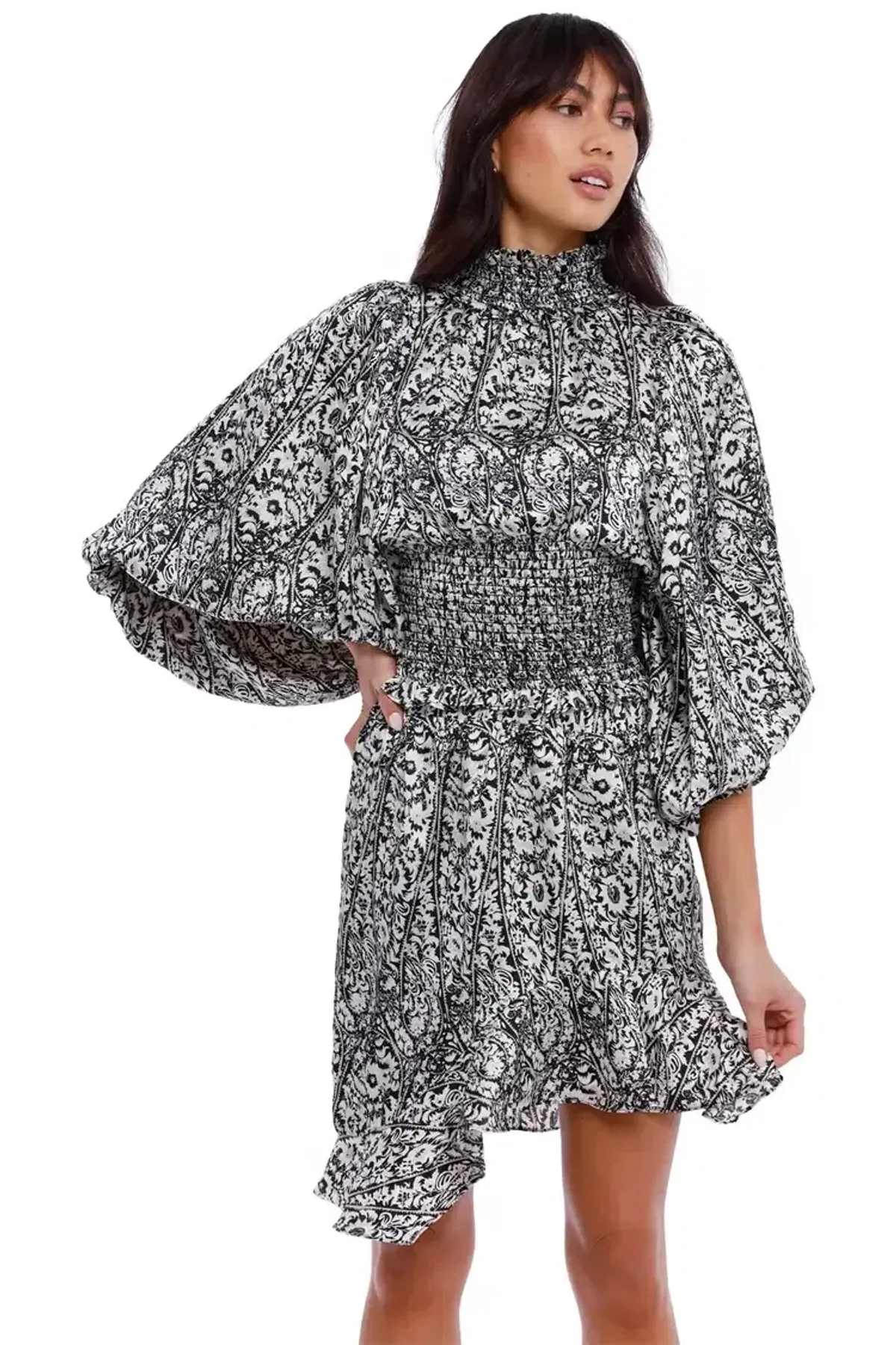 Elliatt Prevail Blouse and Mini Skirt Set Print Size 6 - Image 4