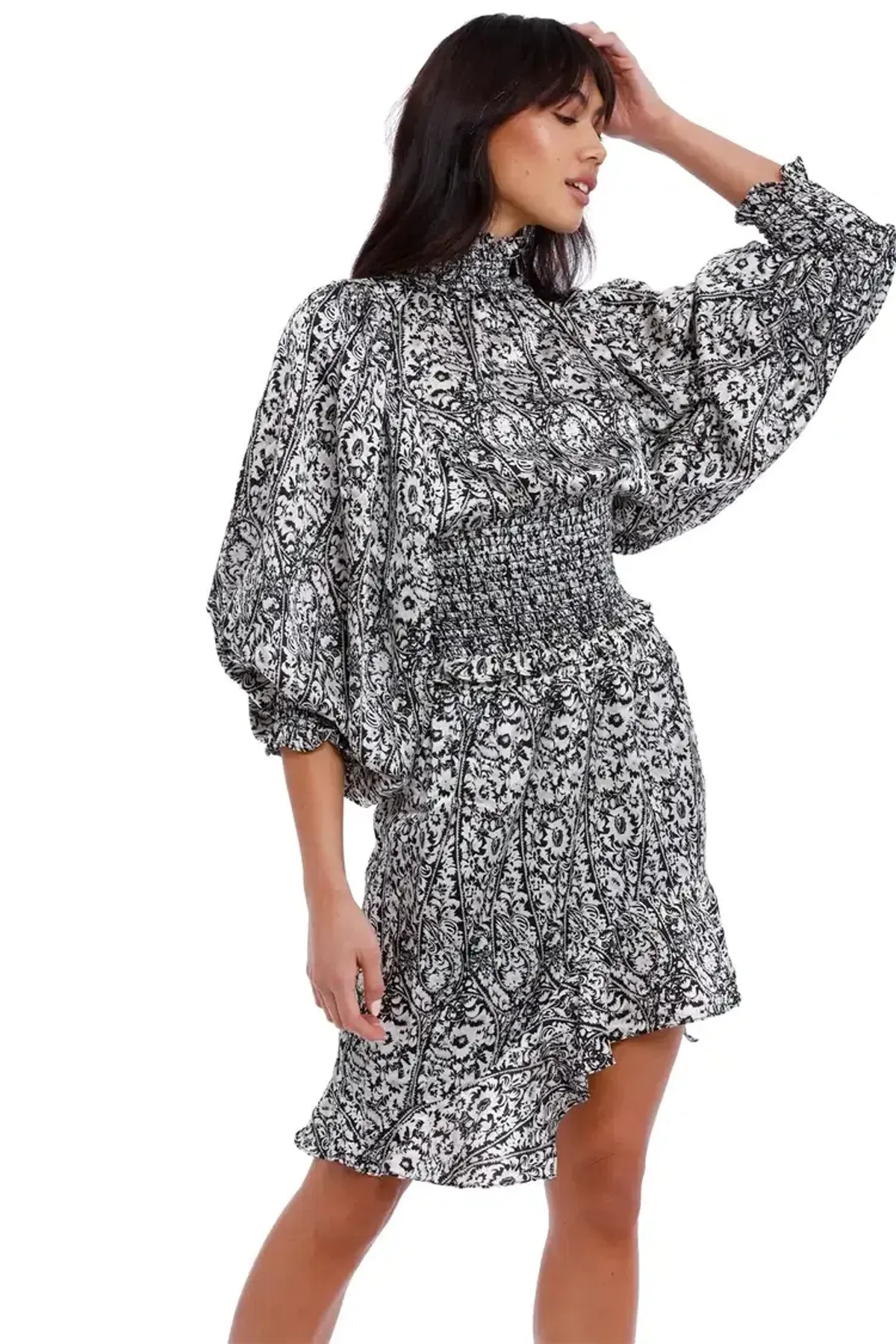 Elliatt Prevail Blouse and Mini Skirt Set Print Size 6 - Image 5