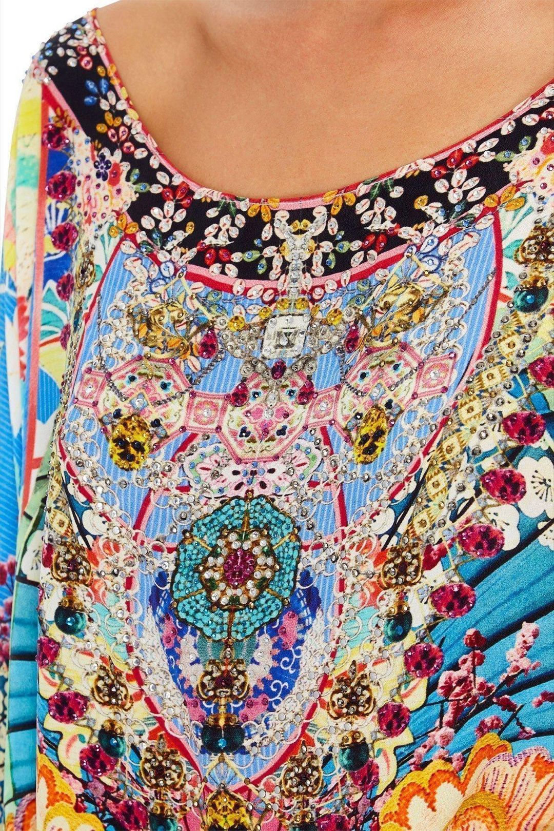 Camilla Miso In Love Round Neck Kaftan One Size for rent on The Volte - main image