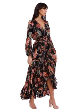 Elliatt Balance Midi Dress in Black Floral Size 14 for rent on The Volte - image 1