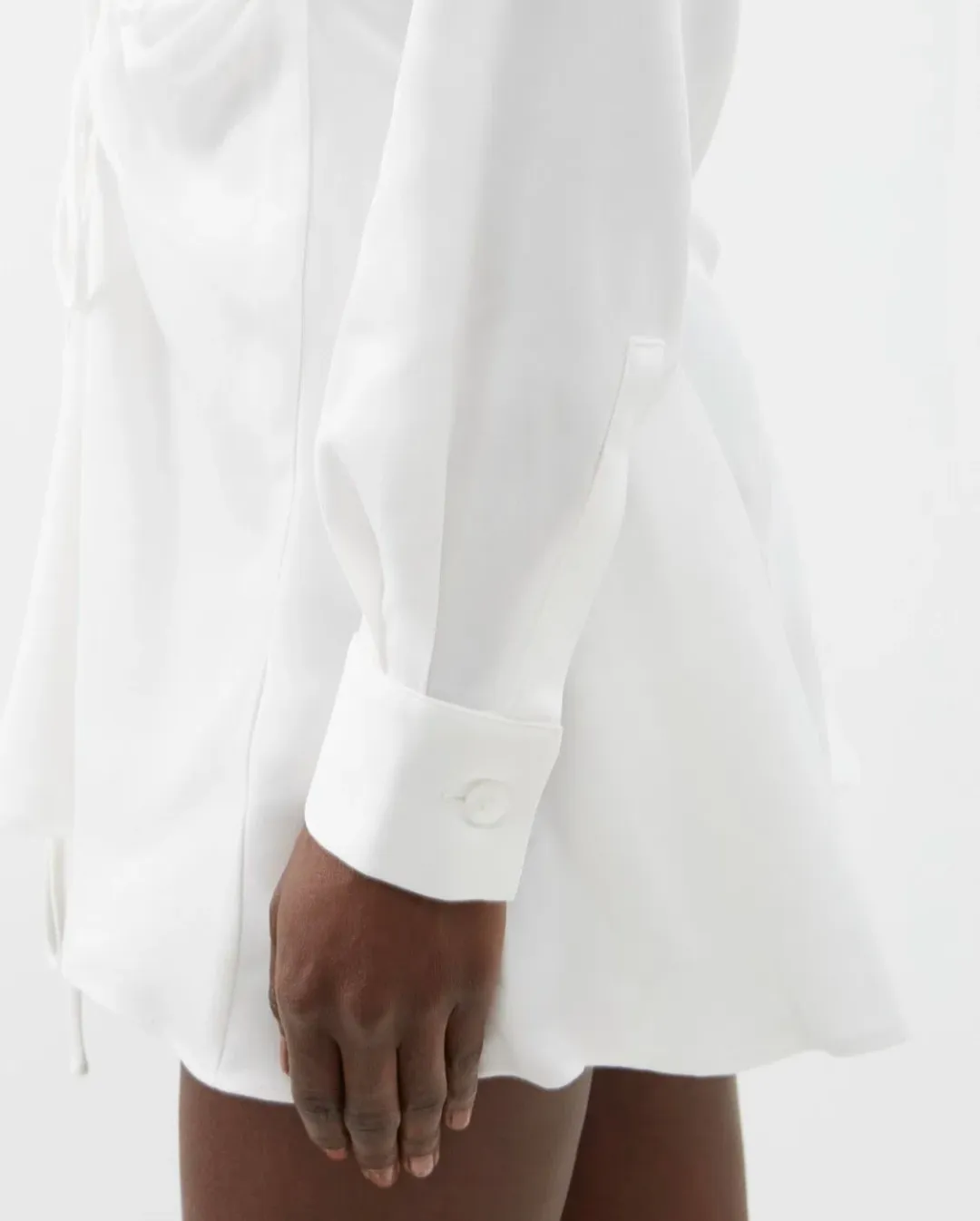 Christopher Esber V-neck Cut Out Mini Dress White Size 10 for rent on The Volte - main image
