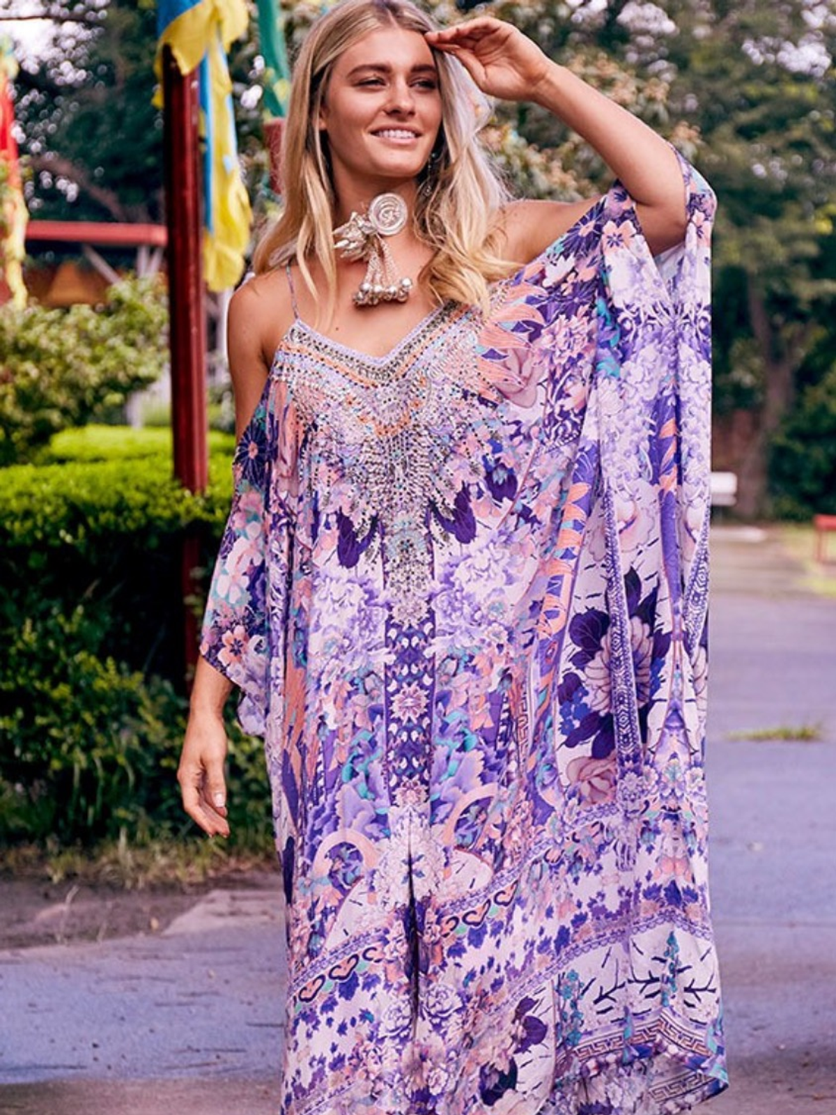 Camilla Still Life Shoestring Kaftan One Size - Image 1