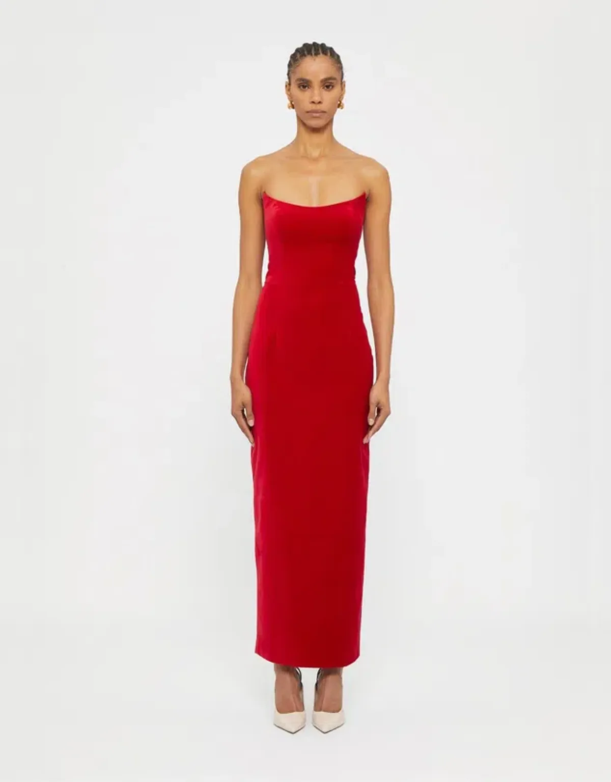 Ginger & Smart Soloist Strapless Gown Red Size 6 for rent on The Volte - main image