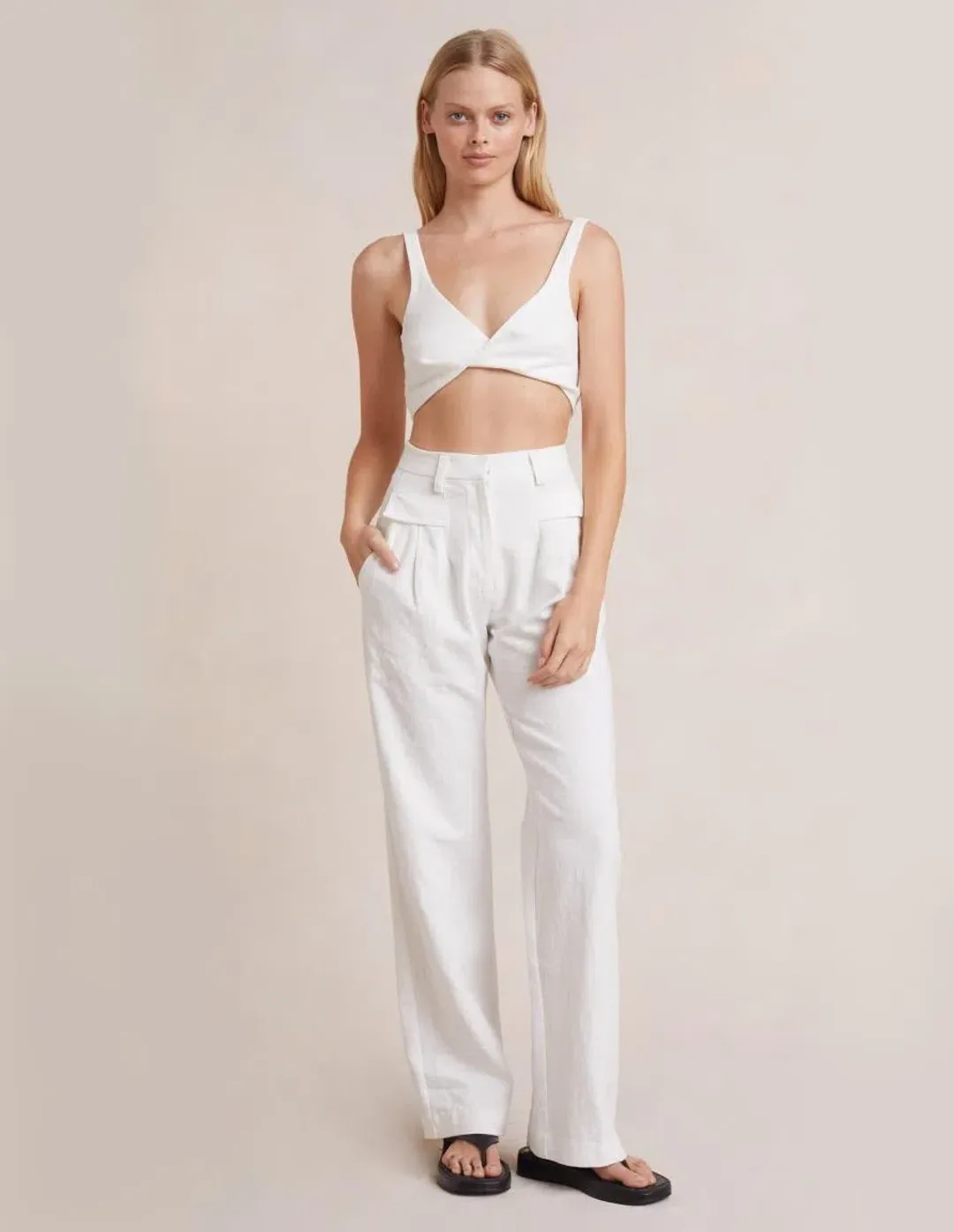 Bec & Bridge Phoebe Top in Ivory Size 14 for rent on The Volte - main image