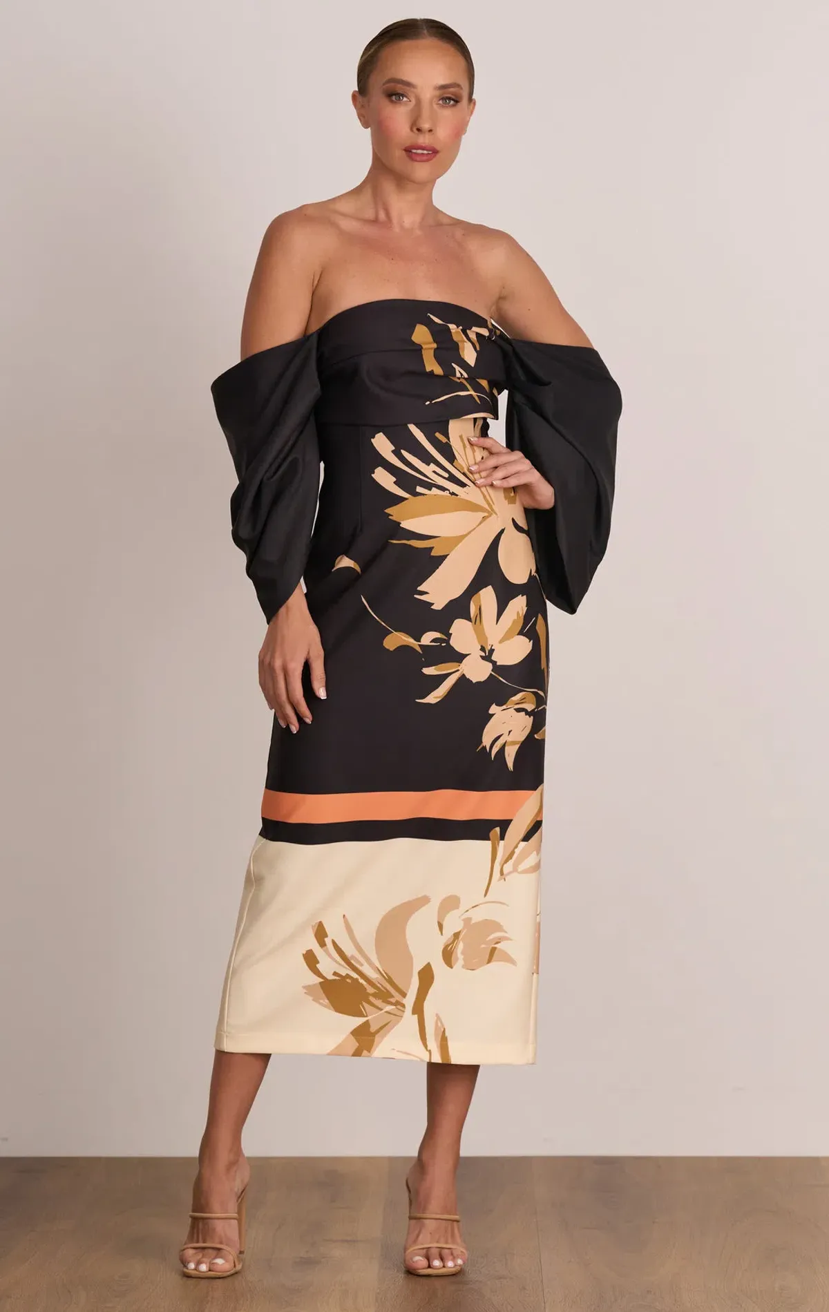 Pasduchas Flicker Party Midi Dress Floral Size 12 - Image 1