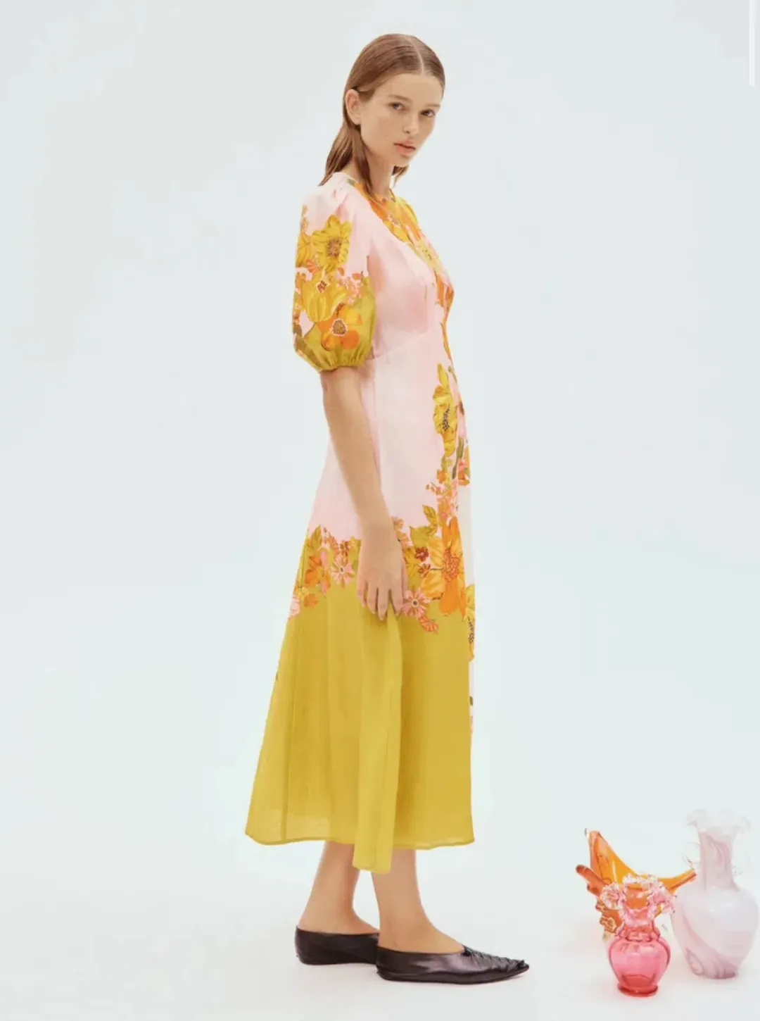 Alemais Silas Midi Dress Floral Size 14 for rent on The Volte - main image