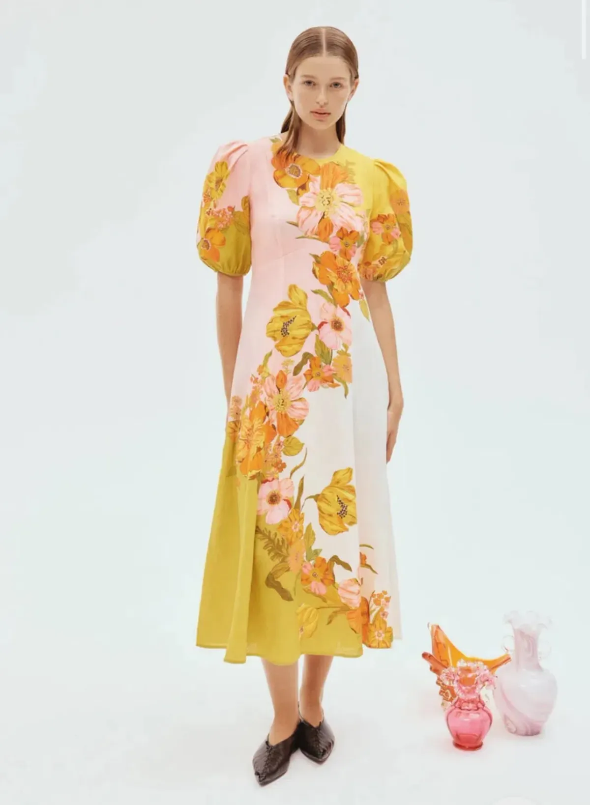 Alemais Silas Midi Dress Floral Size 14 - Image 2