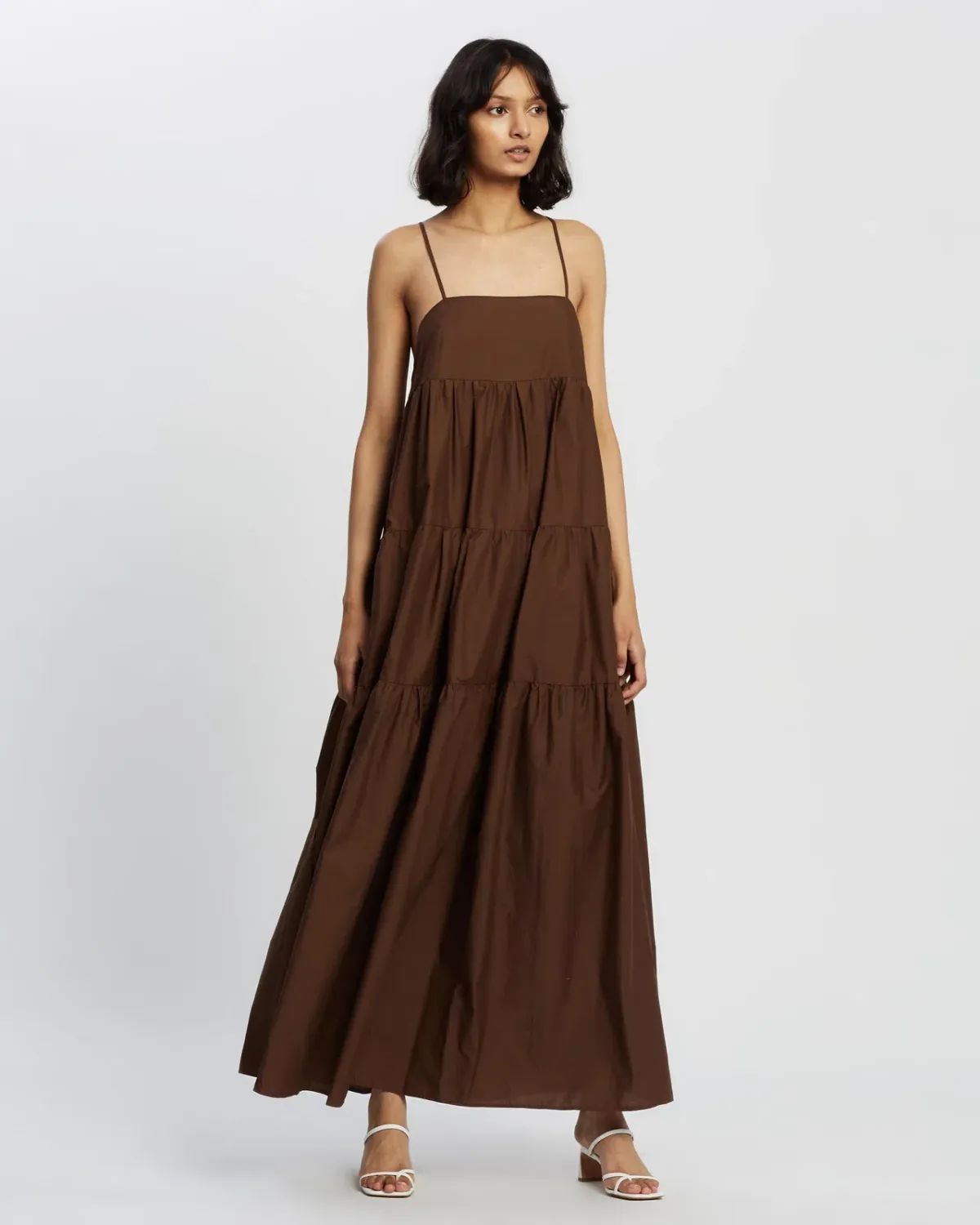Camilla and Marc Majella Tiered Maxi Dress Brown Size 8 - Image 1
