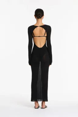 Sir The Label Eva Knit Midi Dress Black Size 6 for rent on The Volte - image 4