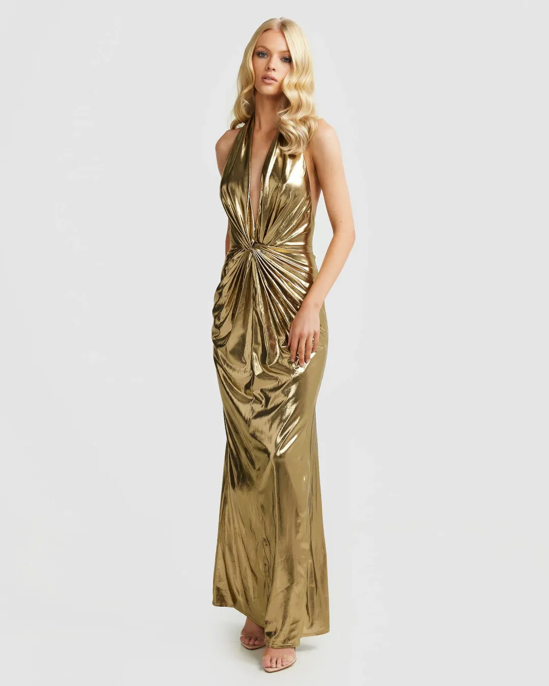 Derma Department Paola Gown Gold Size 4 for rent on The Volte - main image