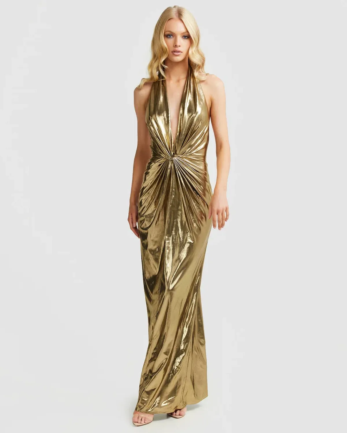 Derma Department Paola Gown Gold Size 4 for rent on The Volte - main image