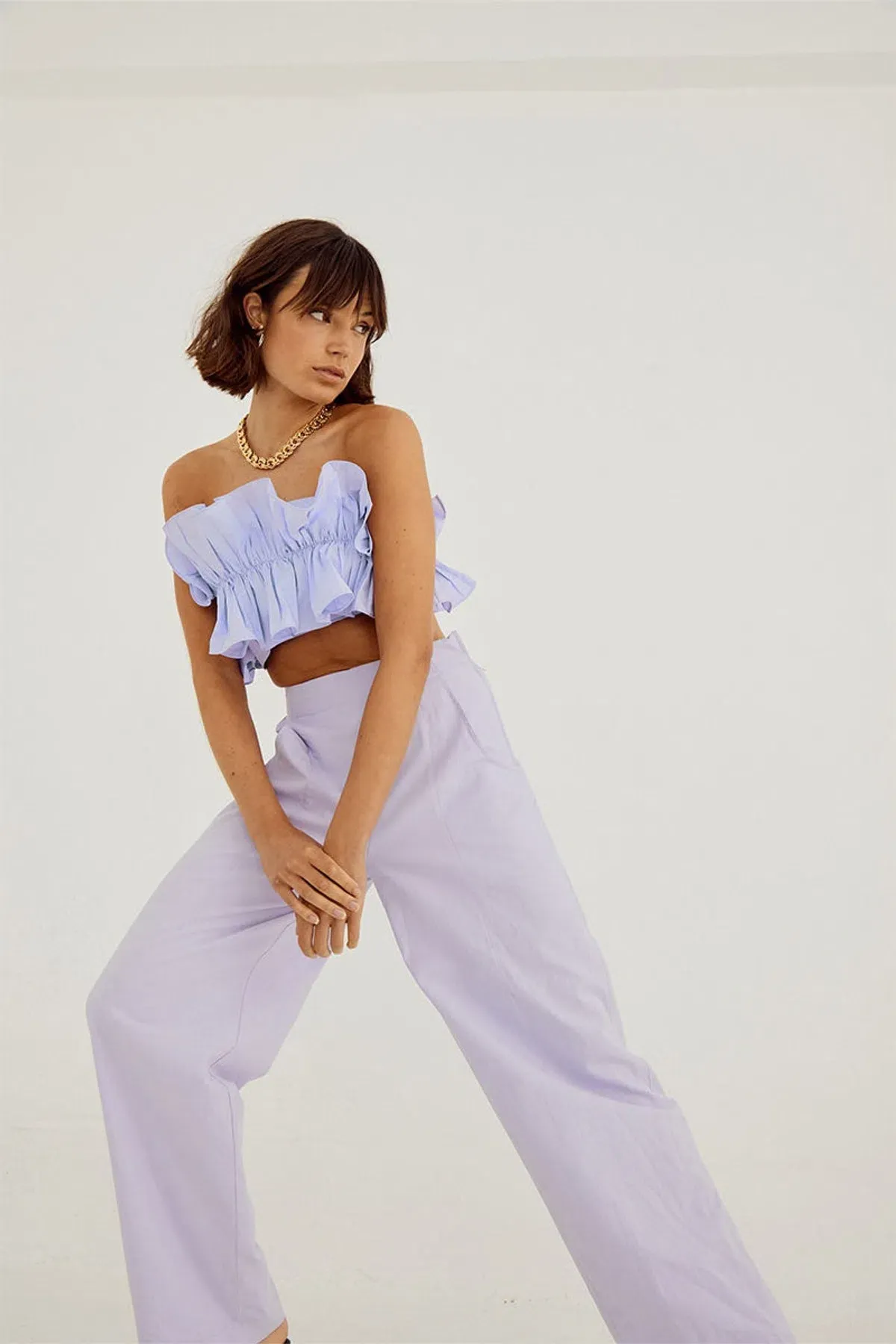 Sovere Studio Rapture Bodice and Pant Set Pale Peri Set Size 10 - Image 1